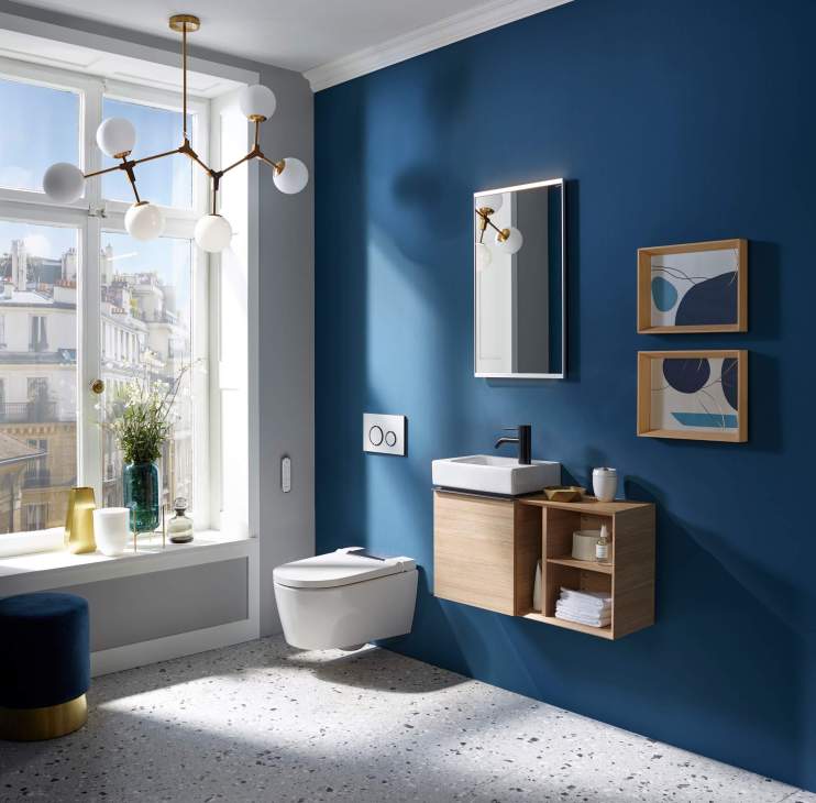 A Geberit bathroom display from 2024
