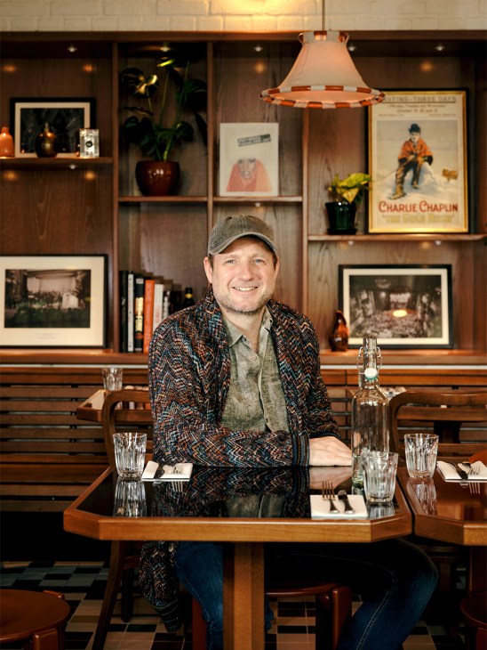 Olly Bengough in the cafe