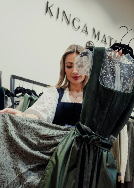 Hungarian dirndl maker Kinga Mathe designed Trachten for Hugo Boss