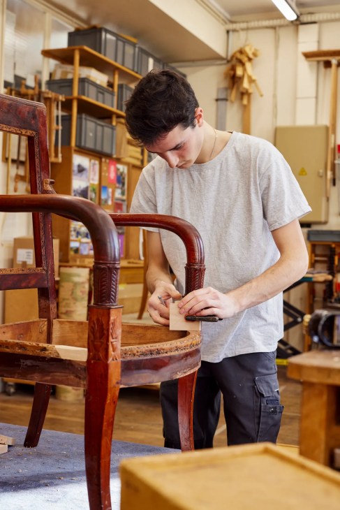 Yarns being prepared for the tapestry ateliers