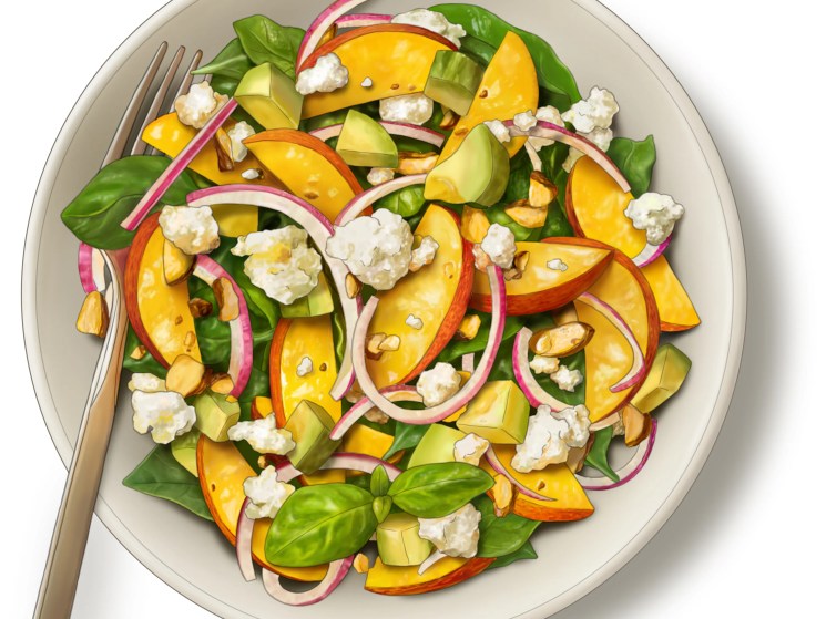 peach salad