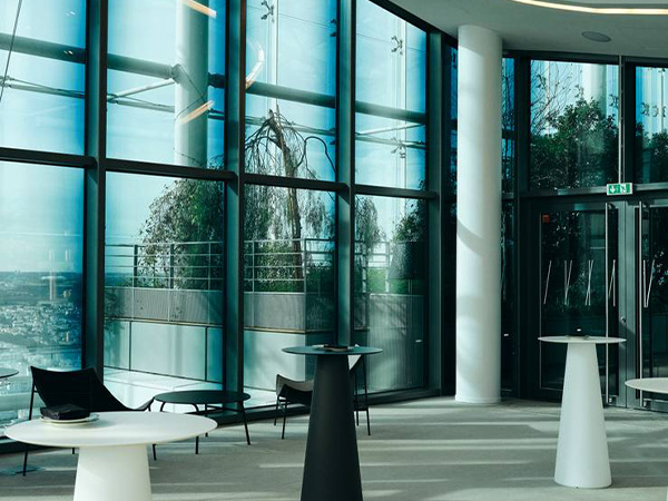 Sage glass on the 37th floor of Saint-Gobain Tower.