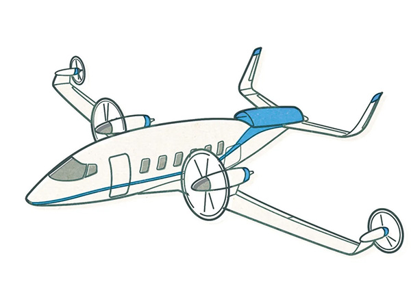 An illustration of a Gulf-Stream jet.