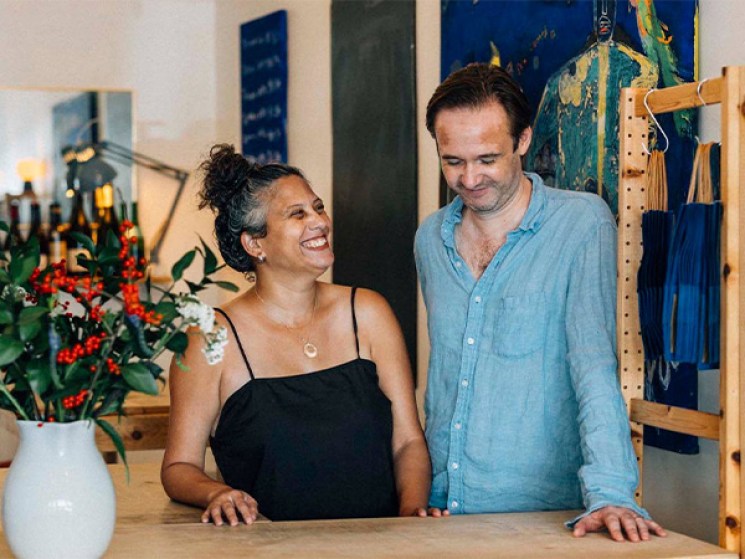 A portrait of Gabriella Zamora and Aubrey Russell.