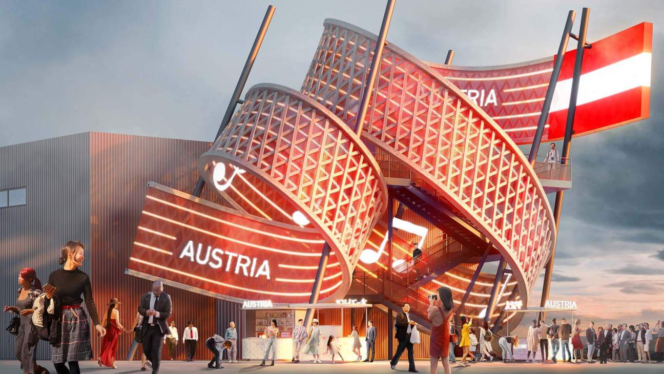 An early rendering of the Austria Pavilion at Expo 2025 Osaka.