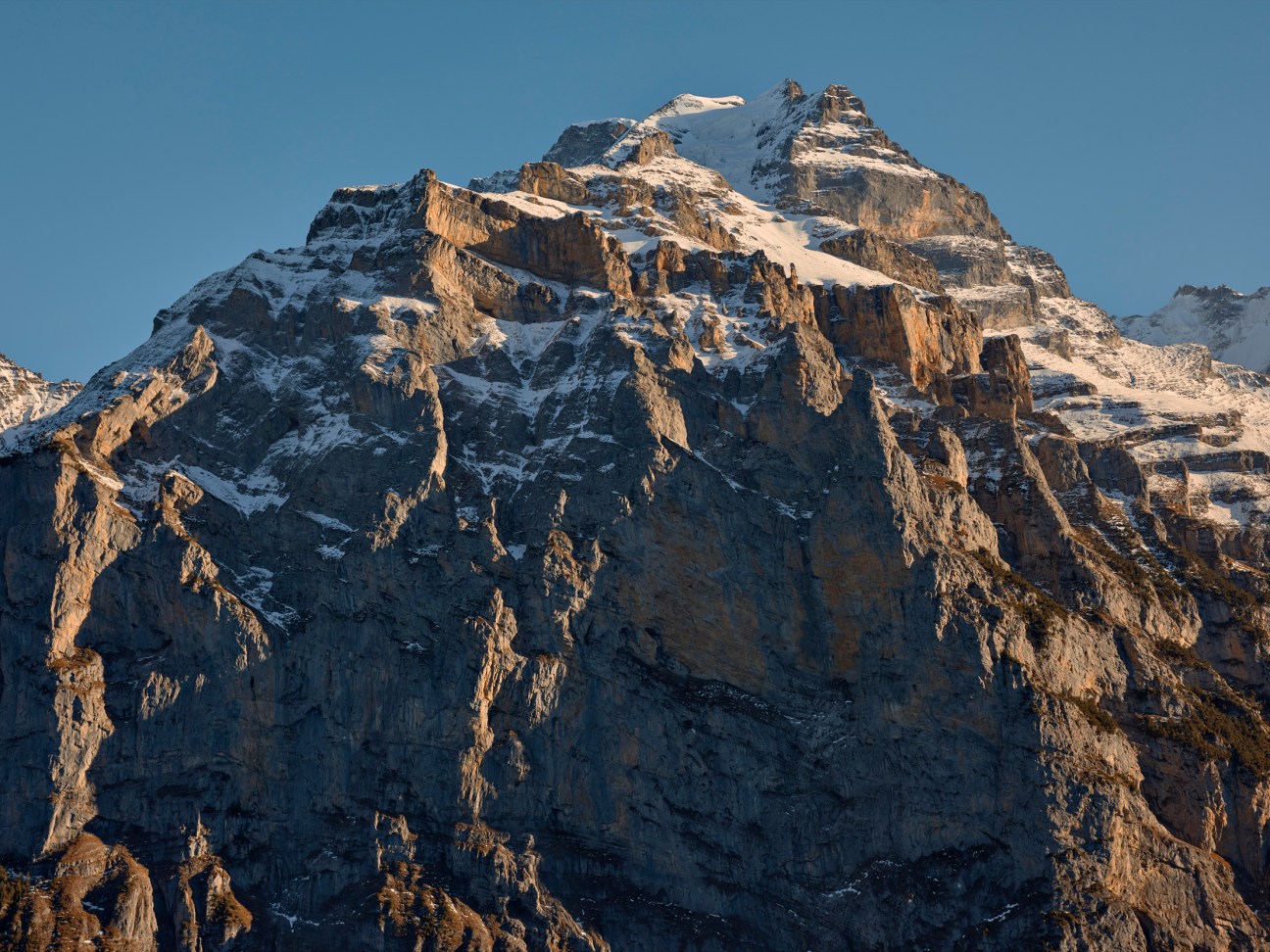 A mountain in the Jungfrau region.