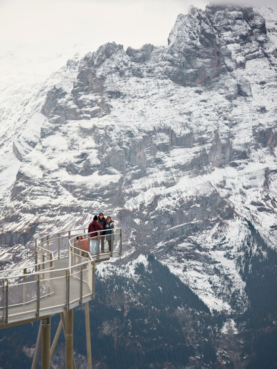 Views from a mountain in the Jungfrau Region.