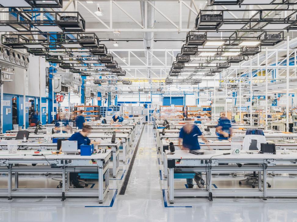 Airbus employees at the Tablada facility