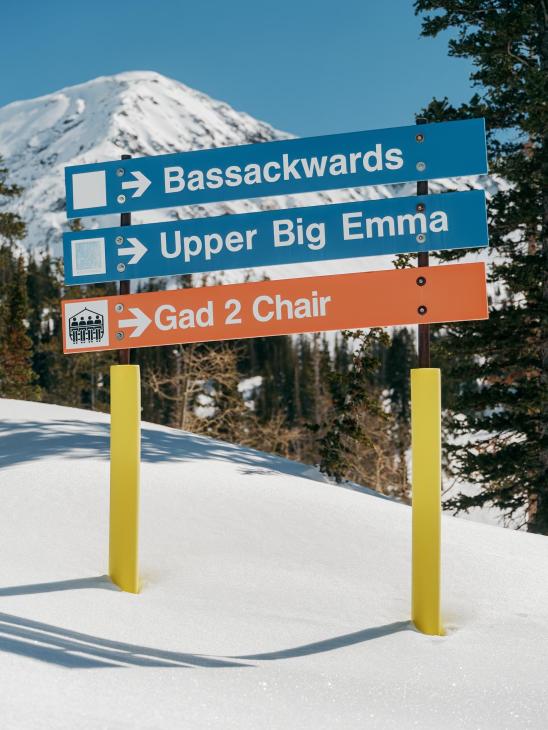 Trail names reflect the history of the resort