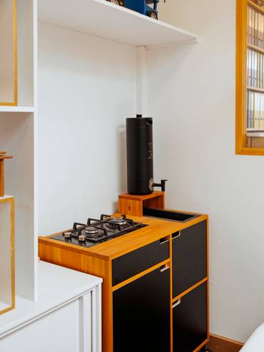 TinyKüche stove design.