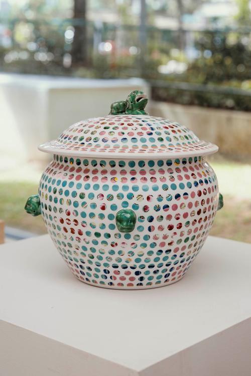Ceramic pot.