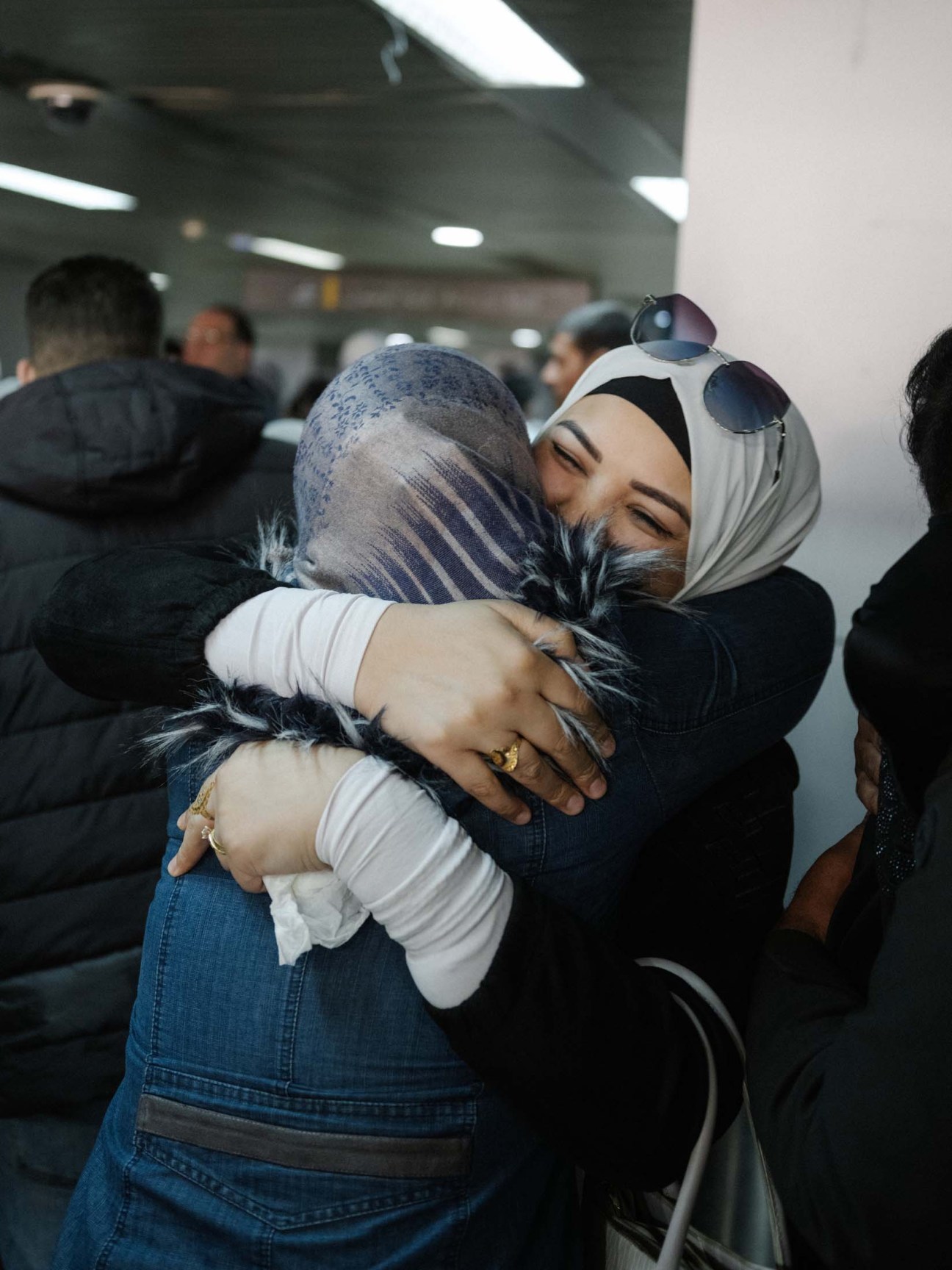 Syria, Damascus, 2025. Families re-united in Damascus International Airport as flights started again between Syria-Turkey and Qatar.  
Millions of Syrian have left the country during 14 years of civil war and people started coming back to their homeland after the fall of Assad regime on December 8th.