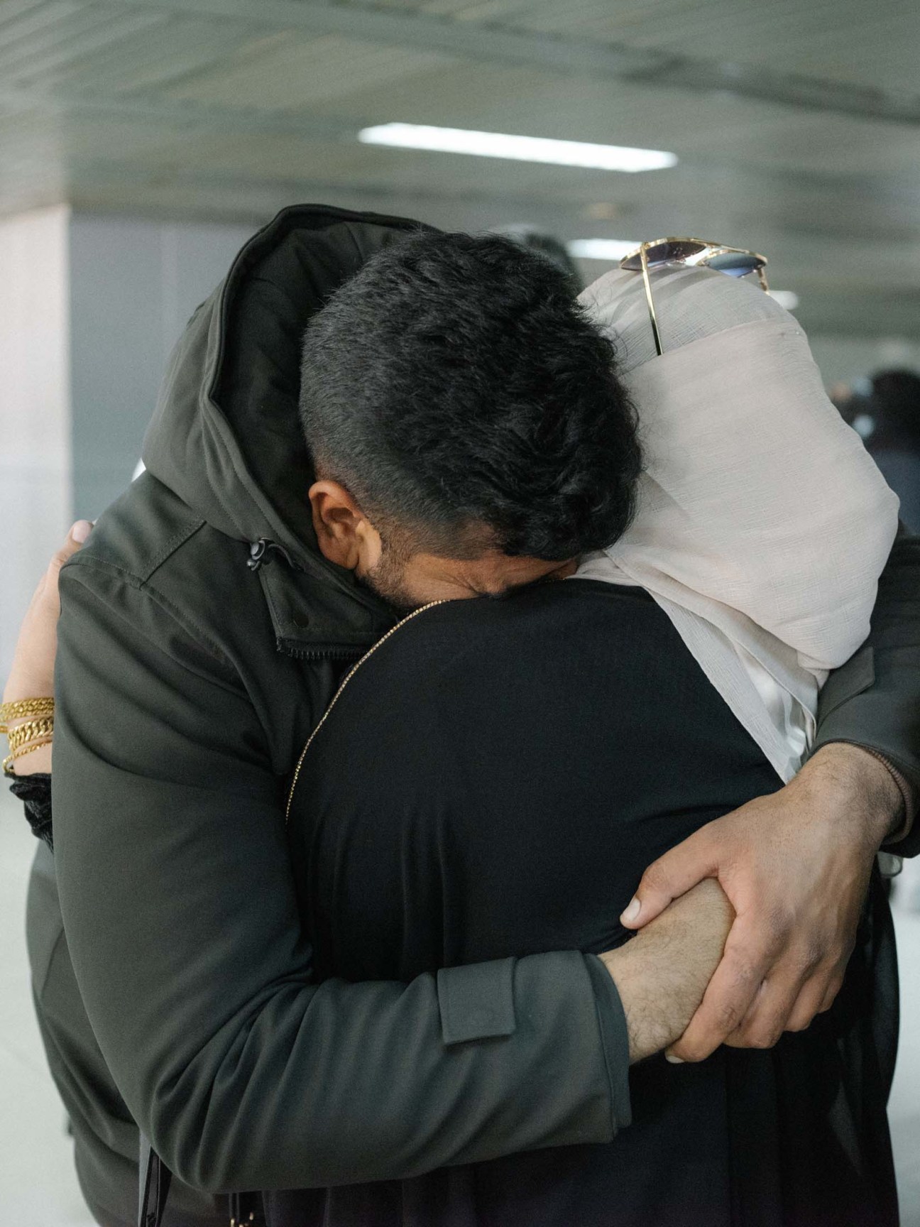 Syria, Damascus, 2025. Families re-united in Damascus International Airport as flights started again between Syria-Turkey and Qatar.  
Millions of Syrian have left the country during 14 years of civil war and people started coming back to their homeland after the fall of Assad regime on December 8th.