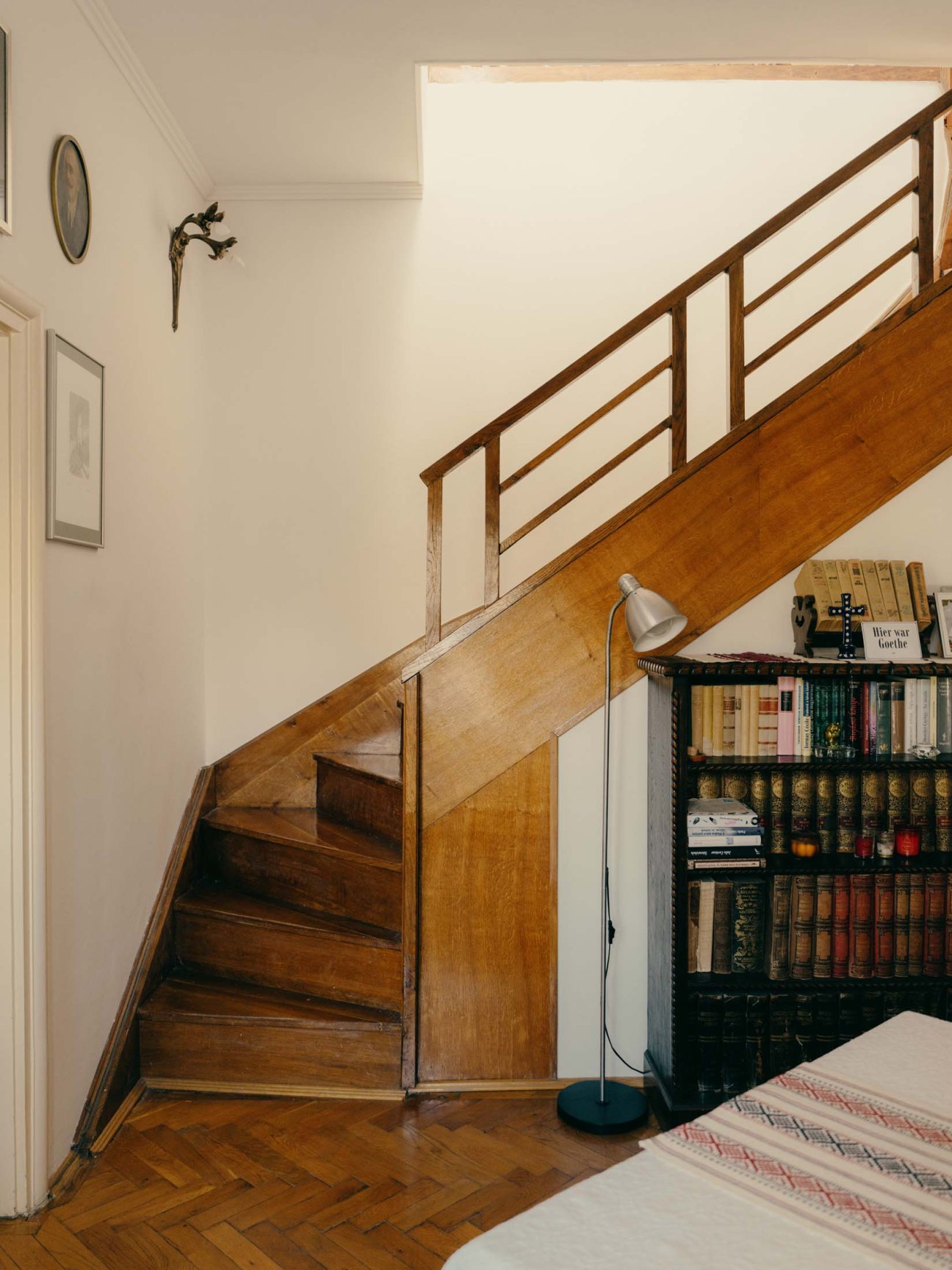 Set of wooden stairs
