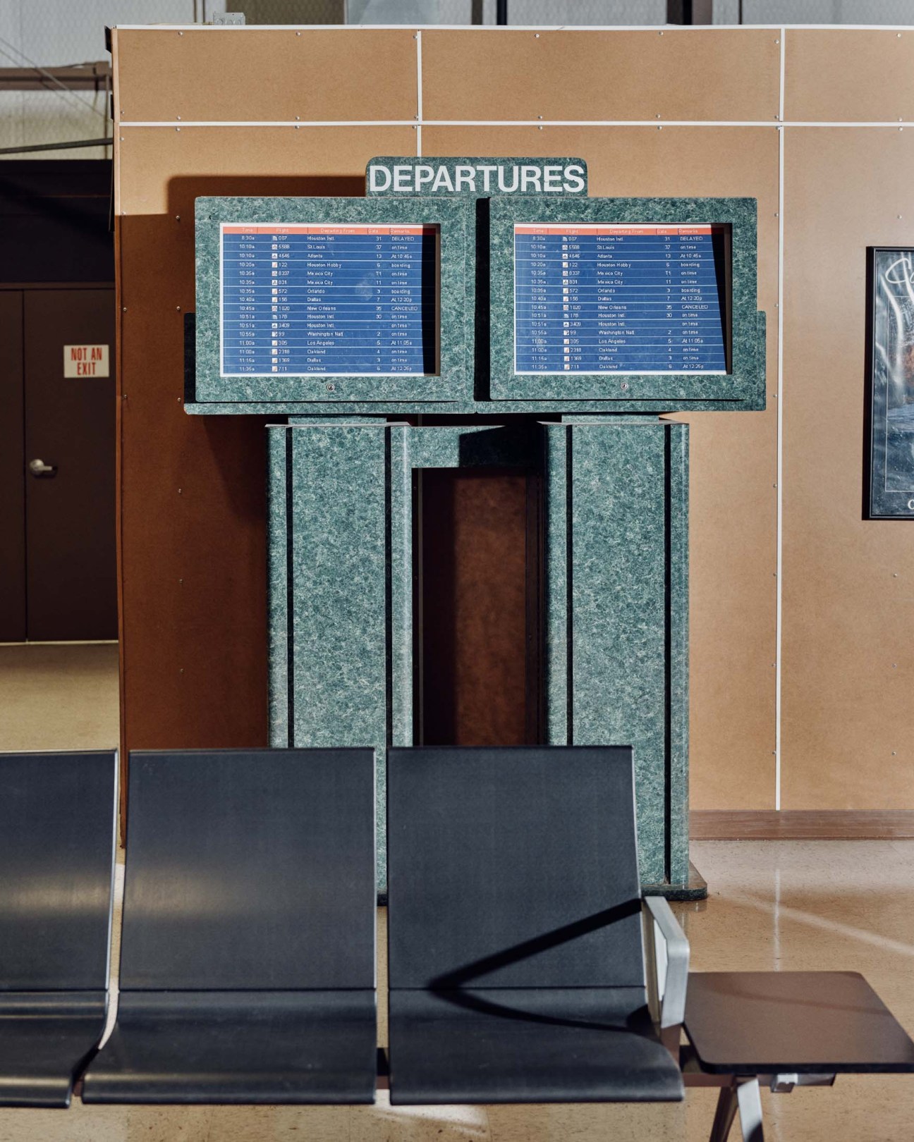 Departures sign