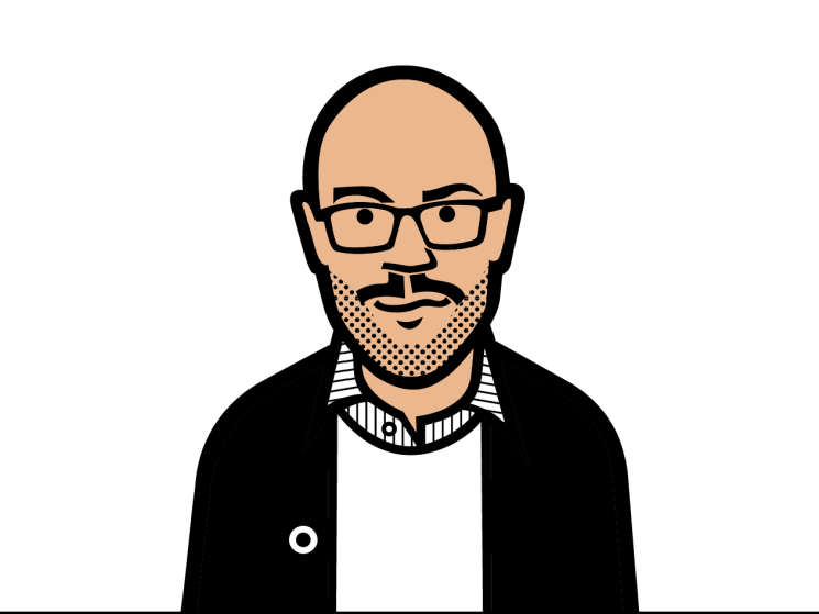 David Kaufman illustrated headshot
