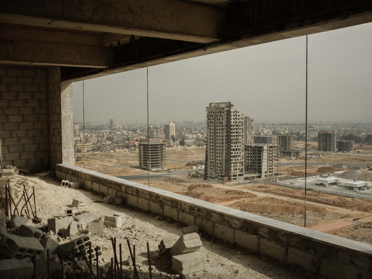 Syria, Damascus, 2025. A view from a construction site in Mazzeh district in Damascus.