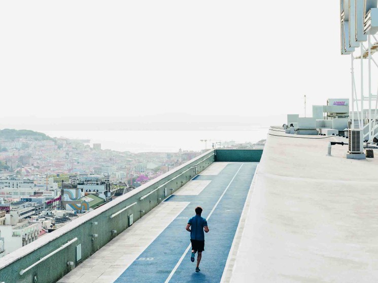 Running track on the roof of The Ritz Lisbon