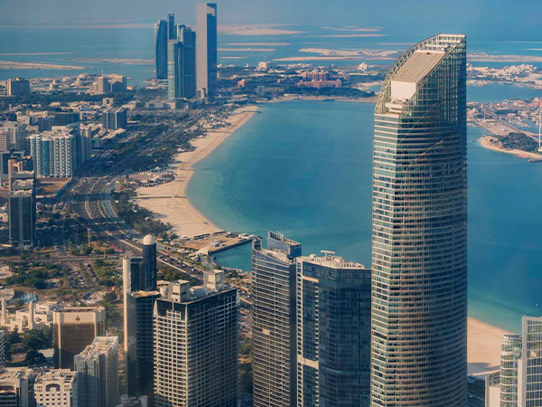 The Abu Dhabi skyline.