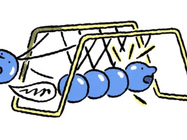 illustration of an office toy