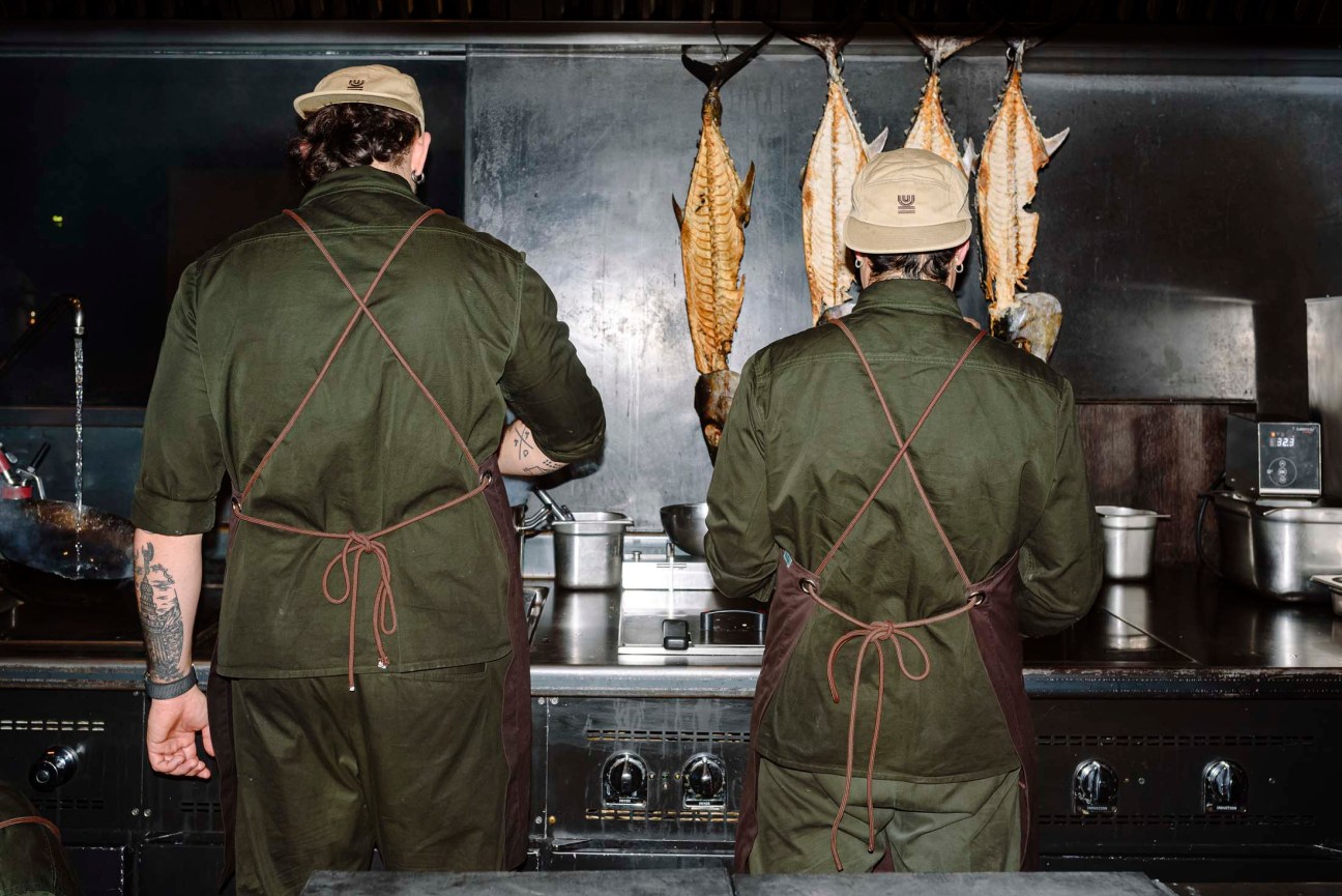 Cooks wearing Older uniforms
