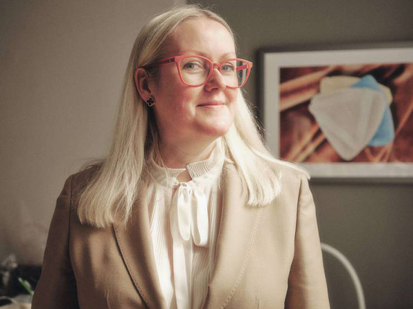 A portrait of Kathryn Sargent.