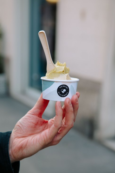 Scoop of gelato from Pavé