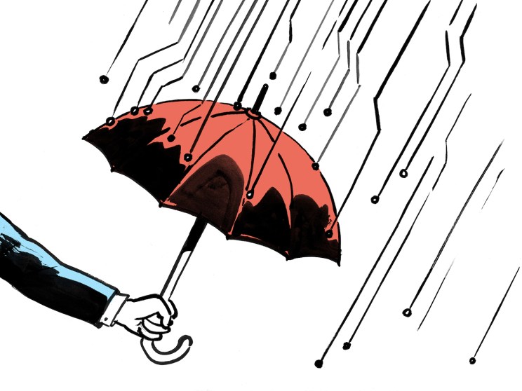 Poland cyber umbrella illustration