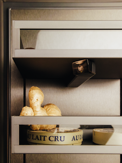 Interior shot of Gaggenau refrigerator
