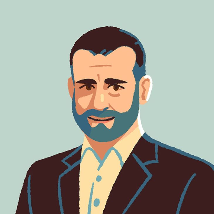 An illustration of Xavier Rossinyol, CEO of Avolta.