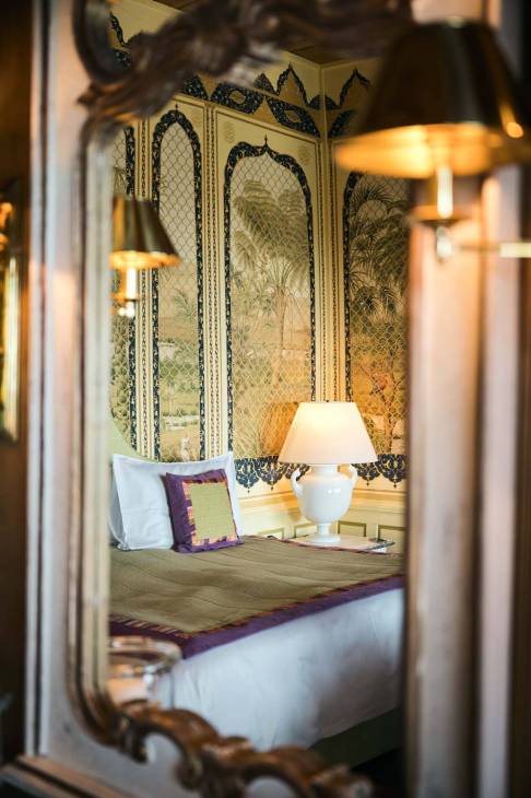 A bedroom at LeCrans. 