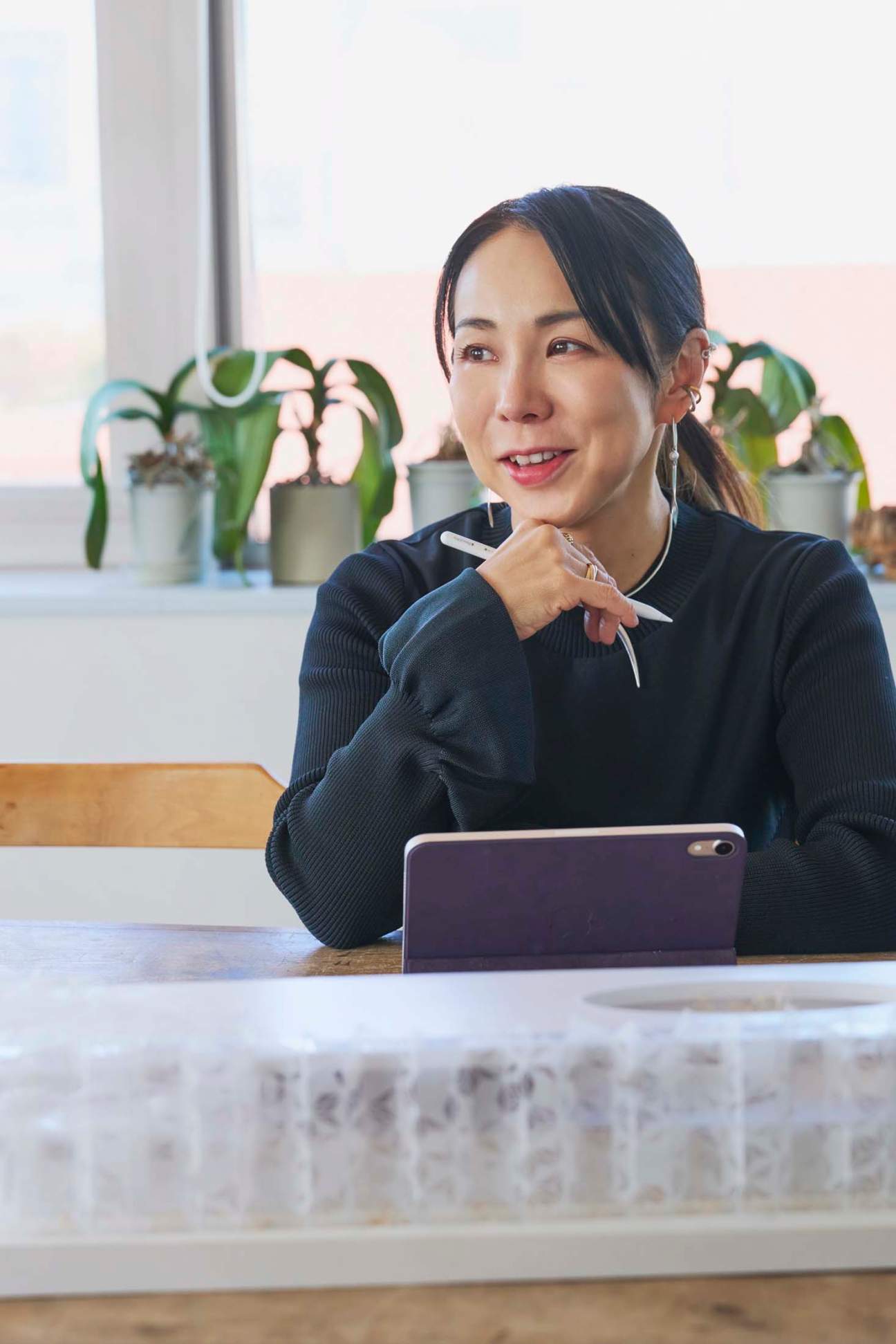 A portrait of the architect Yuko Nagayama in her Shinjuku offices.