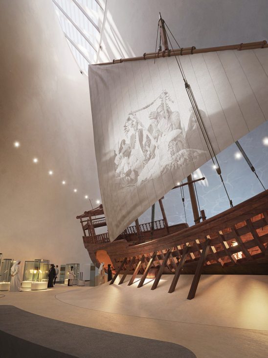 A rendering of the Zayed National Museum’s By Our Coasts gallery.