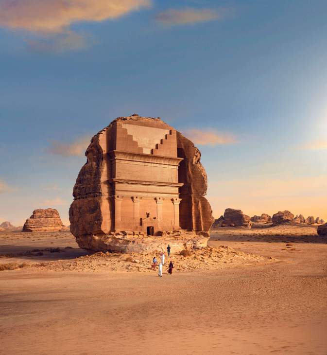 The well-preserved tombs at Hegra.