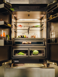 Interior shot of Gaggenau refrigerator