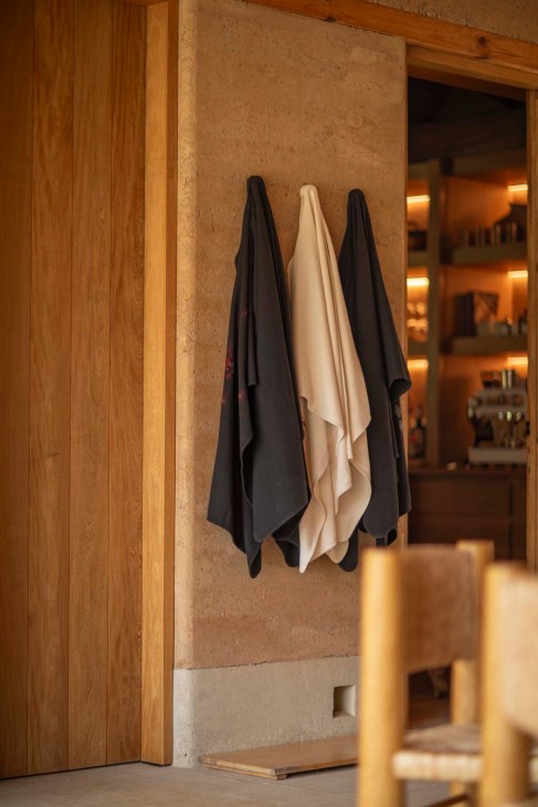 Towels hung up at at Casa O
