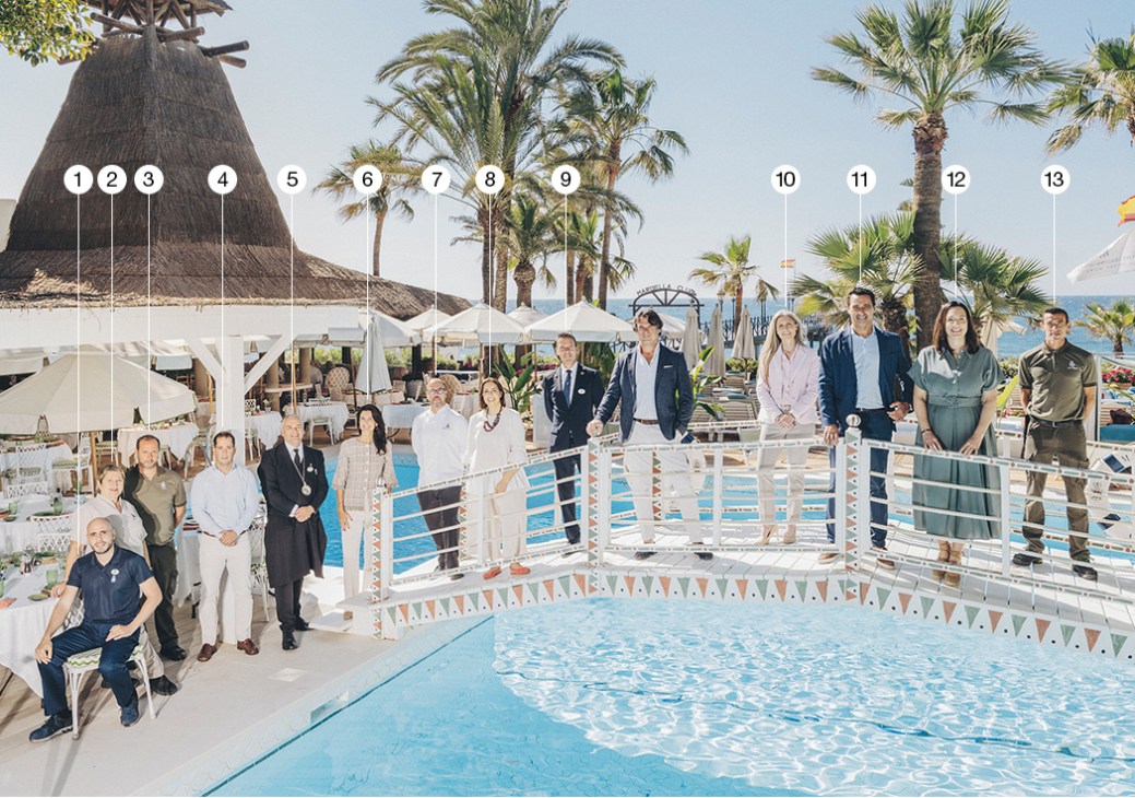 Staff of The Marbella Club hotel in Spain