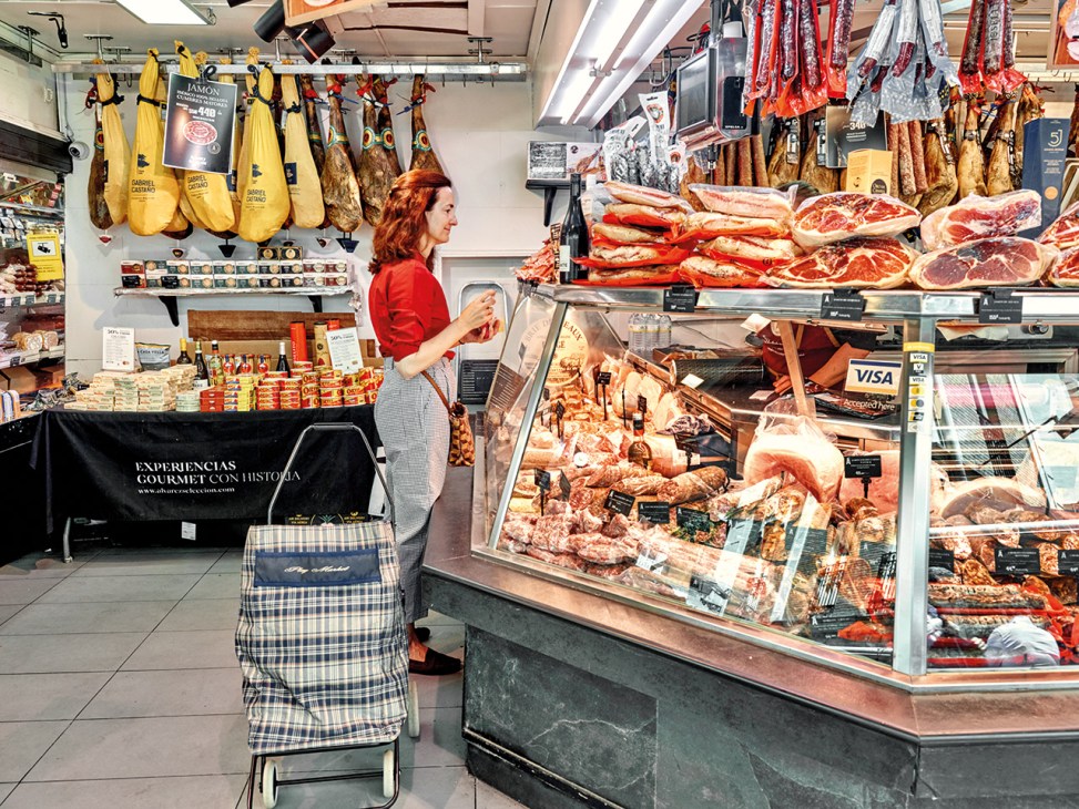 Meat market in Madrid