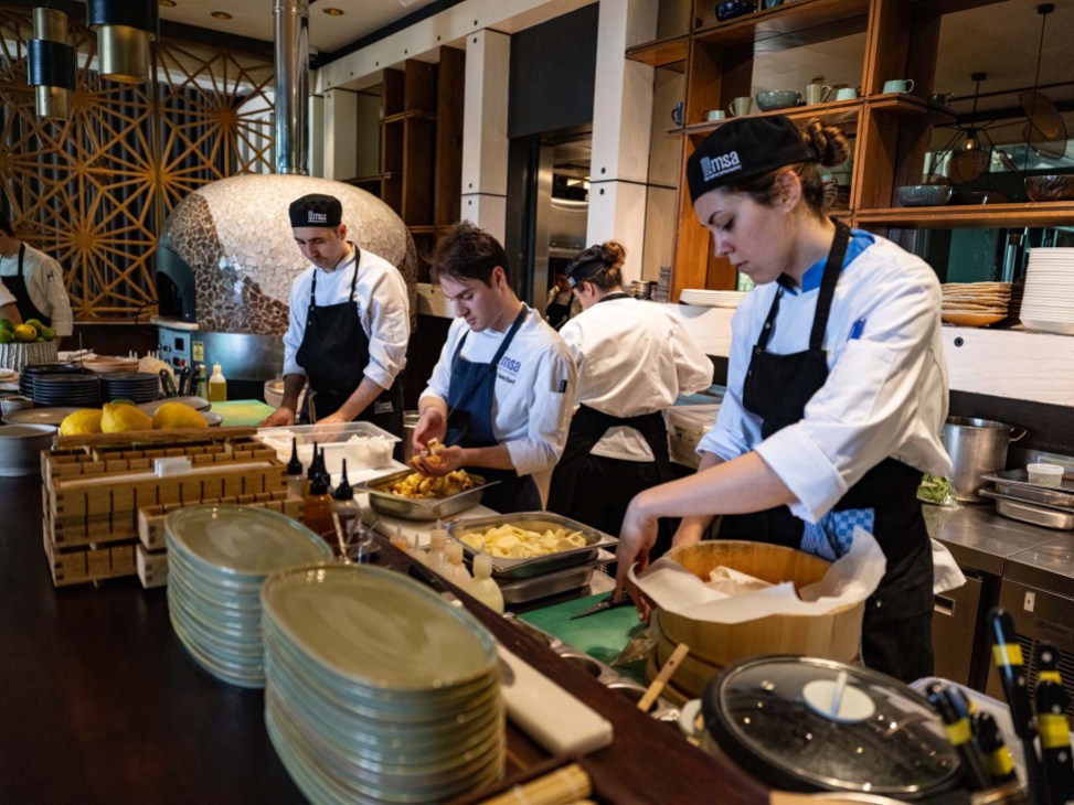MSA students at Sakip Sabanci Museum restaurant