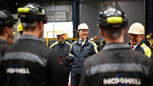 Defence Secretary John Healey Hosts NATO Secretary General Mark Rutte For Tour Of Sheffield Forgemasters