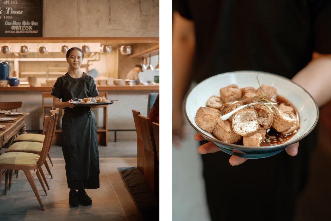 A waitress at Kaum
