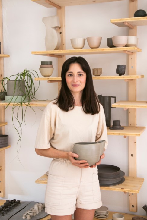Ceramicist Martina Geroni in her new studio