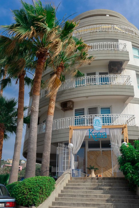 Katia’s Riviera-style exterior of hotel
