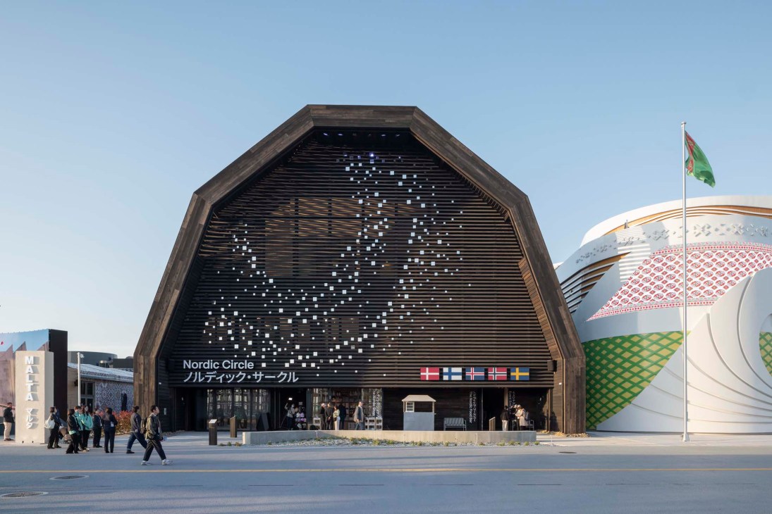 The Nordics’ wooden pavilion