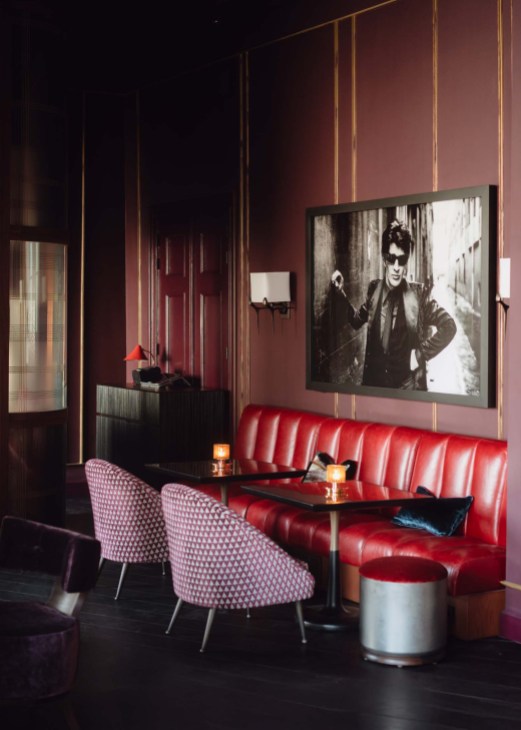 Inside the bar at The Rosewood Amsterdam