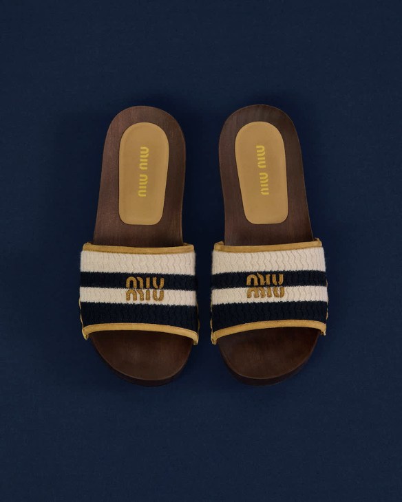 Miu Miu sandals from Catherine Martin's Upcycled collection