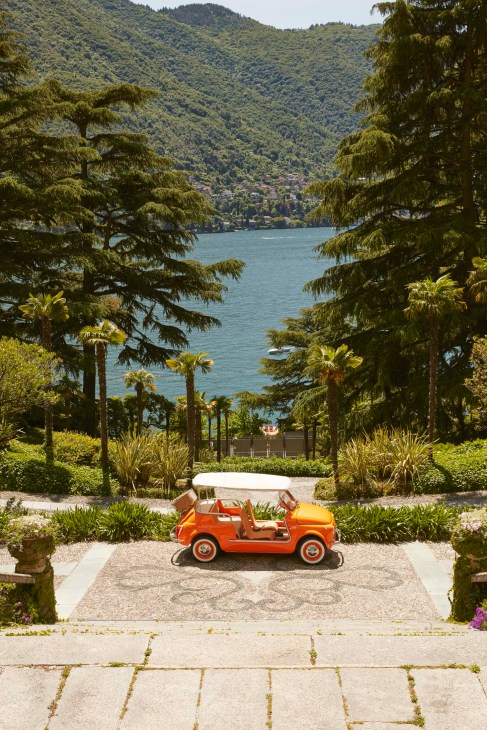 Out front at Hotel Passalacqua