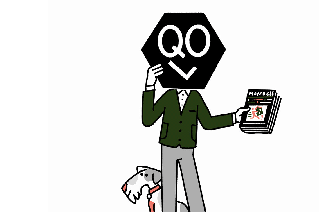 Animation of Andrew Tuck with the Quality of Life logo in front of his face