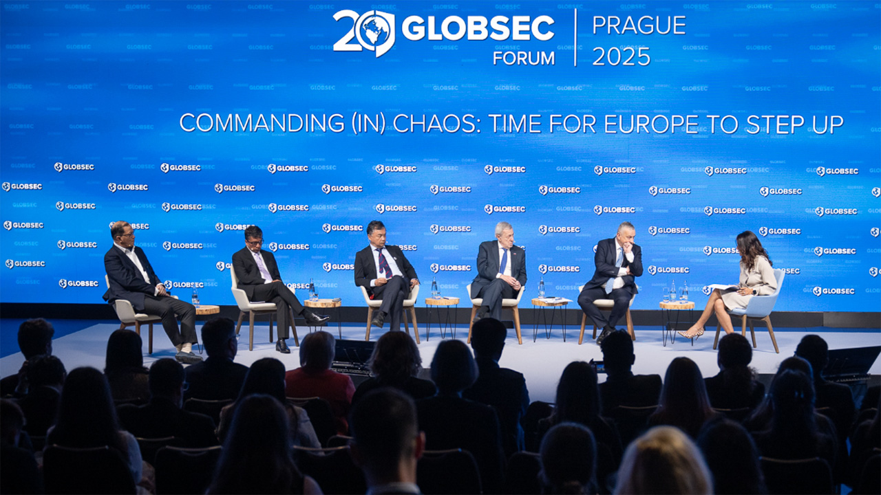 A panel at Globsec forum 2025