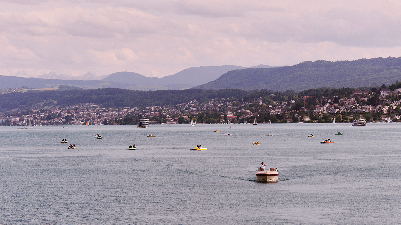 Boats on Lake Zürich